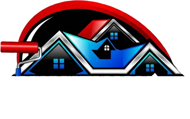 Julian Painting & Décor Inc. logo: red paint roller over house rooftops above the company name and phone number (818) 522-2776